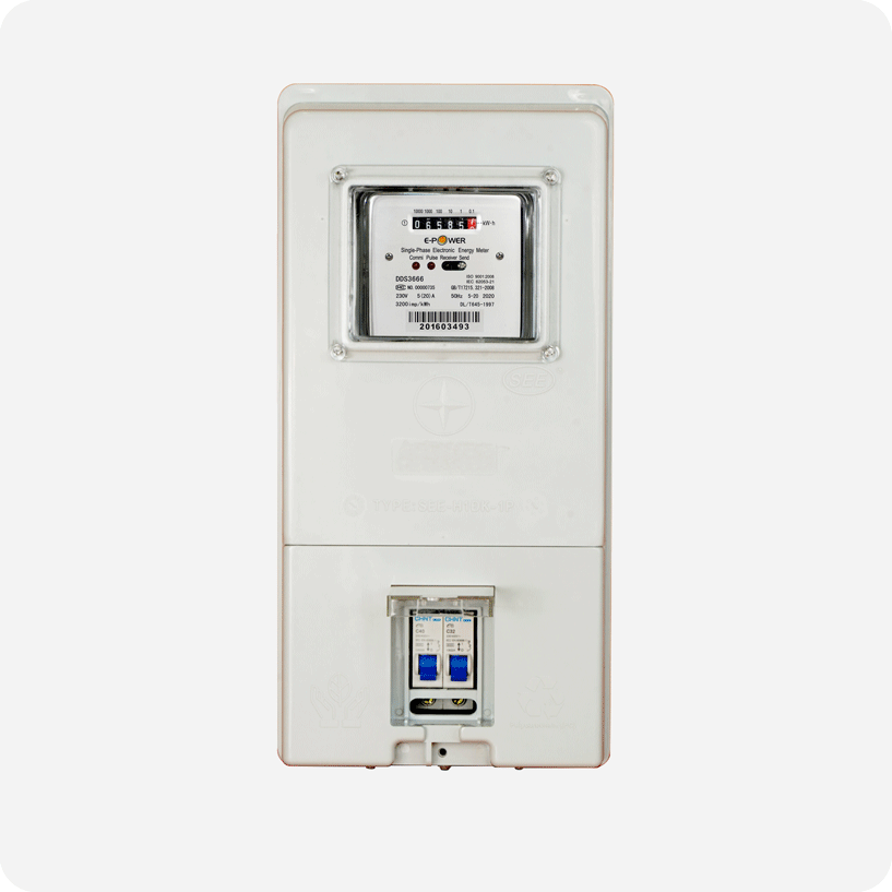 1 phase electronic meter box